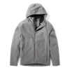Timberland wasserdichte Kapuzenjacke mit Reissverschluss, grau