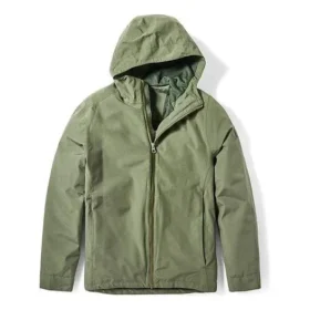 Timberland wasserdichte Kapuzenjacke mit Reissverschluss, grün