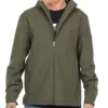 Timberland wasserdichte Kapuzenjacke mit Reissverschluss, grün