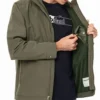 Timberland wasserdichte Kapuzenjacke mit Reissverschluss, grün