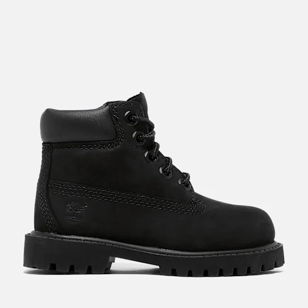 Wasserdichte 6-Inch-Stiefel für Kleinkinder – Schwarzes Nubukleder Wasserdichte 6-Inch-Stiefel für Kleinkinder – Schwarzes Nubukleder