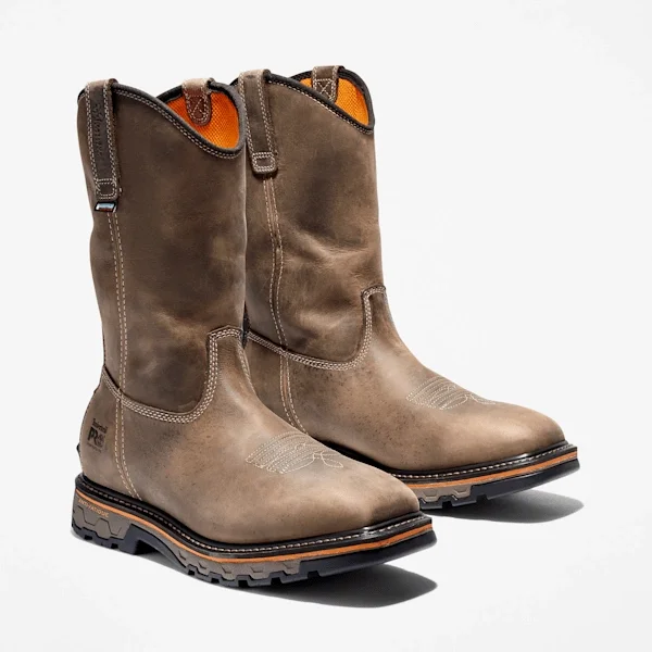 Wasserdichte True Grit-Arbeitsstiefel für Herren zum Hineinschlüpfen – Kaffee Wasserdichte True Grit-Arbeitsstiefel für Herren zum Hineinschlüpfen – Kaffee