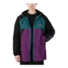 Windjacke mit durchgehendem Reissverschluss „Green Purple“