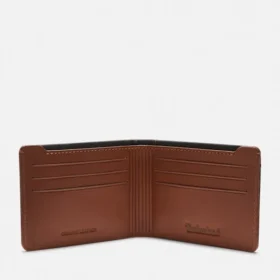 Zweifarbige Herrenbrieftasche mit Ausweishülle auf der Rückseite